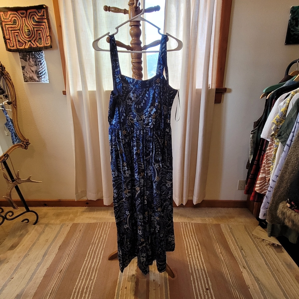 Floral Maxi Skirt in Navy Blue, Rachel Zoe, L, See Pics For Details - Picture 11 of 16